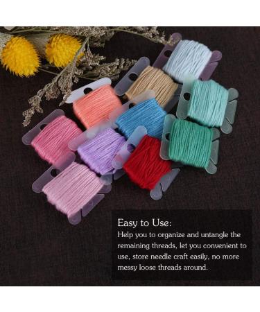100 Pcs Pink Plastic Floss Bobbins for Cross Stitch Embroidery & Sewing Thread Organizer - Buy Online on GoSupps.com