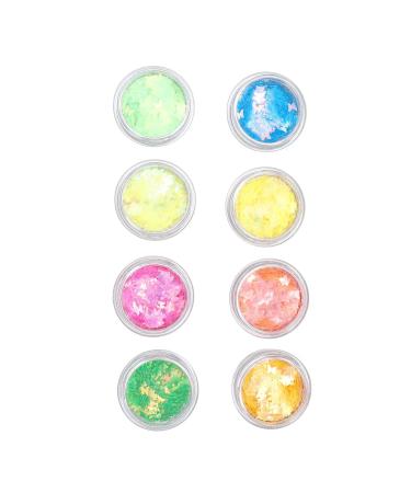 Nail Glitter Sequins Nail Flakes 8 Boxes Nail Accessories Cute Beautiful for Home for Salon