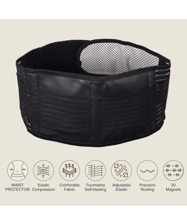 Znu Lumbar Support Magnetic Self-Heating Back Belt | 20 Magnets Lower Back Therapy | Adjustable Lumbar Support Belt (L) - Buy Online on GoSupps.com