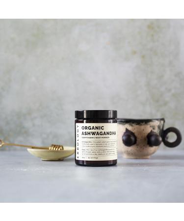 Erbology Organic Ashwagandha Powder 90g - 45 Servings - Sleep Aid - Rich in Withanolides - Sustainably Sourced Straight from Farm in India - Small Batch - Vegan - GMO-Free - Buy Online on GoSupps.com