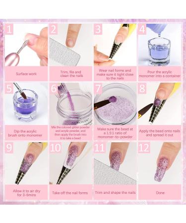 Morovan Acrylic Nail Kit for Beginners - Professional Clear White Pink Acrylic Nail Set for DIY Nail Art Design - Salon Quality Acrylic Nails Supplies - Buy Online on GoSupps.com
