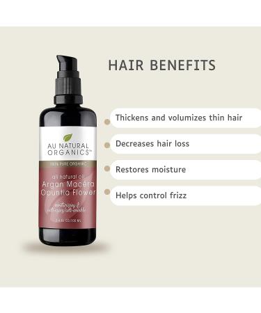 Organic Argan Opuntia Macera Oil - Barbary Prickly Pear Infused in Argan Oil | Anti-Aging & Hair Repair Treatment | 100ml - Buy Online on GoSupps.com