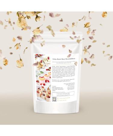 Buy Vintage White Rose Edible Flowers (50g) - Perfect for Wedding Cakes Baking & Cooking - Natural Rose Blossoms Decoration - Buy Online on GoSupps.com
