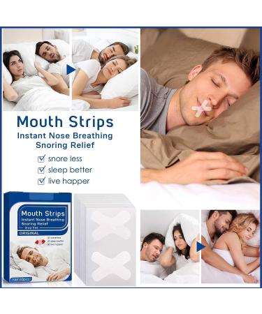 60Pcs Gentle Sleep Mouth Tape for Nasal Breathing | Anti Snoring Strips for Nose Breathing | Improve Sleep Quality & Stop Snoring - Buy Online on GoSupps.com