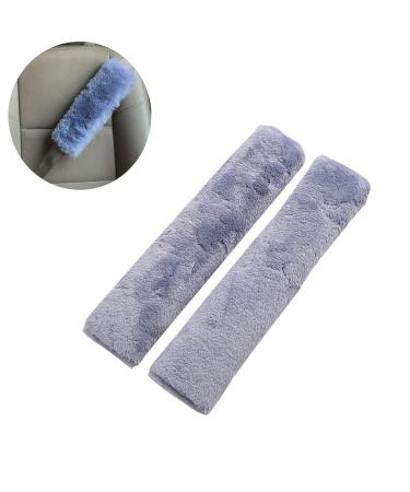 Suntrade Soft Lambskin Seat Belt Covers Safety Shoulder Pads for Adults & Kids Gray Car Accessories - Buy Online on GoSupps.com