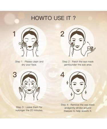 60PCS 24K Gold Under Eye Patches - Collagen Eye Gels for Puffy Eyes Dark Circles & Bags - Skin Care Essentials - Buy Online on GoSupps.com