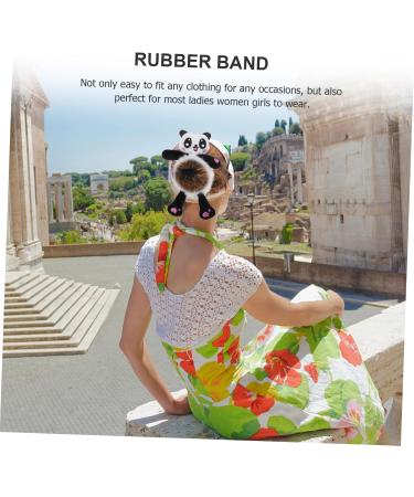 FRCOLOR Giant Panda Head Rope Black Tiara Black Scrunchies Tie Black Decor Rubber Bands Black Trendy Decor Black Trim Black Ponytail Animal Decor Hair Miss Elastic Band Fabric - Buy Online on GoSupps.com