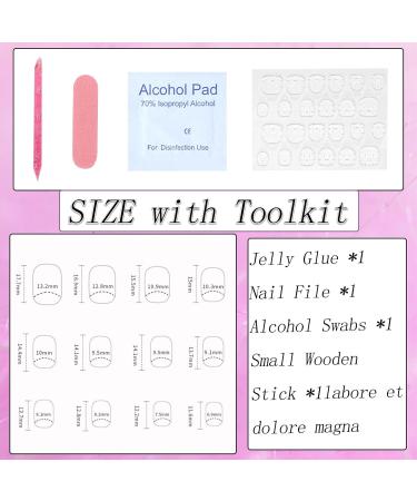 Shop Halloween Press On Nails - Short Square Fake Nails with Spider Web Bat & Ghost Design - 24 Pcs Glossy Full Cover Glue-On Nails for Women - Buy Online on GoSupps.com