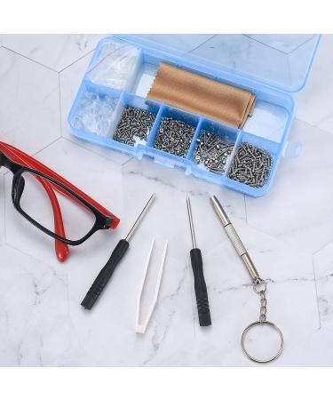 Complete 500-Part Glasses Repair Set with Nasal Cushions Micro Screwdrivers & Tweezers - Perfect for Sunglasses Glasses & Watch Repair - Buy Online on GoSupps.com