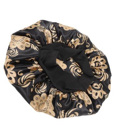 Healeved Girls Hair Ties and Sleep Cap Set - Satin Printing, Elastic Headband, Shower Cap - 2pcs, 26x26cm - As Shown - Buy Online on GoSupps.com