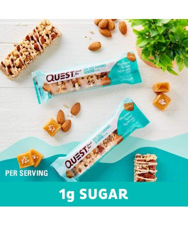 Quest Nutrition Sea Salt Caramel Almond Snack Bar - High Protein, Low Carb, Gluten Free, Keto Friendly - 12 Count Pack - Buy Online on GoSupps.com