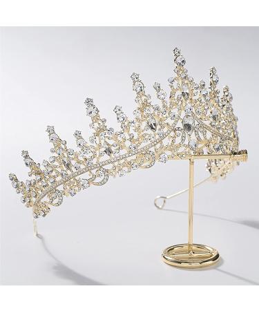 SH Gold Queen Crown for Women - Rhinestone Wedding Tiara Headband - Buy Online on GoSupps.com