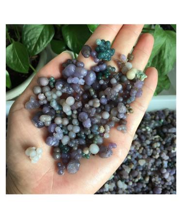 Gemstones and Crystals 50g-300g Natural Purple and Green Crystal Grape Agate Point Specimen Home Decoration (Color : Grape Agate Size : 300g) 300g Grape Agate