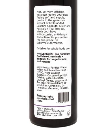argentume plus - Silver-MSM Seb Derm Soap with Australian Tea Tree 200 ml | For skin prone to seborrheic dermatitis - Buy Online on GoSupps.com