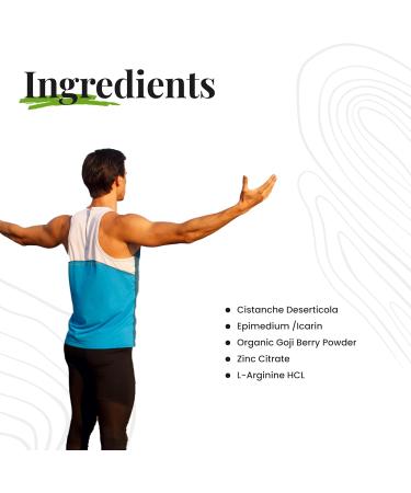 Maximize Men's Stamina & Testosterone Booster - Organic Goji Berry Cistanche Extract Horny Goat Weed | Non-GMO Plant-Based | 30 Servings - Made in USA - Buy Online on GoSupps.com