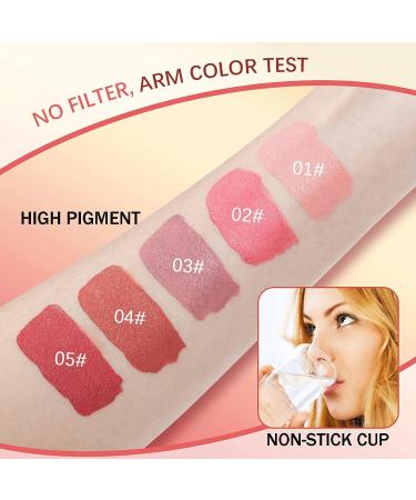 Velvet Matte Liquid Blush & Contour Set for Cheeks, Eyes & Lips - Moisturizing & Lightweight Formula (01&02) - Buy Online on GoSupps.com