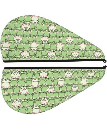 Shop Cute Frogs Microfiber Hair Towel - Soft Super Absorbent Hair Wrap for Women | Quick Dry Coral Velvet for Long Curly & Thick Hair - Buy Online on GoSupps.com