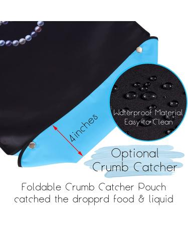 Washable Waterproof Adult Bibs for Women with Crumb Catcher - Pack of 3 - Buy Online on GoSupps.com