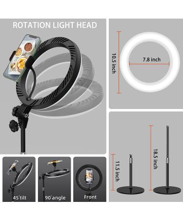 10.5'' Desktop Ring Light with Stand and Phone Holder - Perfect for Zoom Meetings and Video Calls - Ideal for Makeup, Recording, Streaming - Black - Buy Online on GoSupps.com