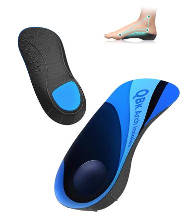 Orthotic insoles QBK insoles for the treatment of plantar fasciitis fallen arches flat feet Achilles tendon inflammation and X-o shaped legs L: 43-45