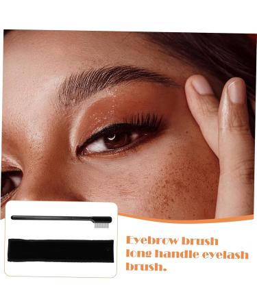 IWOWHERO 1 Set Eyelash Comb Mascara Eyebrow Trimming Comb Makeup Gadgets Steel Teeth Brow Eyelash Beauty Comb Brow Brush with Bag Eyelash Dual Comb Black Multipurpose Cloth Bag Woman Styler - Buy Online on GoSupps.com