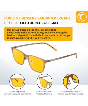 Prisma Frankfurt Lite95 Blue Light Filter Glasses | Screen Glasses for Men & Women | FF704 - Buy Online on GoSupps.com