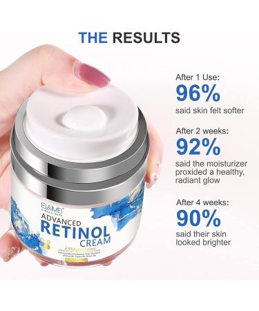 Retinol Face Cream Anti Wrinkle Face Cream Anti Aging Face Cream with 2.5% Retinol Hyaluronic Acid Vitamin E Night Face Cream for Women and Men - Buy Online on GoSupps.com