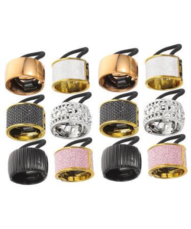 Beavorty 4 Sets ponytail holders Hair ties hair ribbons for girls women s suits Hair Cuff Hair Rope elastic ponytail buckle Hair Band the circle Hair ring Plastic ring ponytail button Miss