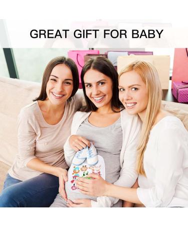 12-Piece Baby Bib Painting Set | Colored Textile Pins & Stencils | DIY Baby Shower Gift | Double-Sided 22x18 cm - Buy Online on GoSupps.com