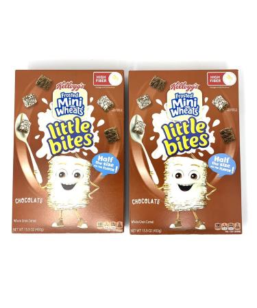 Kellogg's (2 Pack) Frosted Mini-Wheats Little Bites 15.9oz Chocolate Flavored Breakfest Cereal 2 Boxes 15.9 ounces in Each Box - Buy Online on GoSupps.com