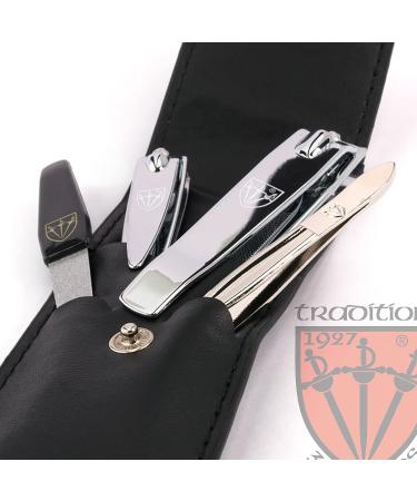 3 Swords Germany Professional Manicure Pedicure Kit in Leather Case (Black) - Buy Online on GoSupps.com