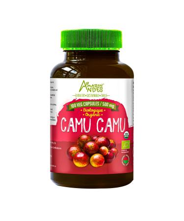 Camu Camu Capsules l Powerful Vitamin C Source l Immune System Booster l Organic and Fairtrade Certified l 100 Vegan Pills l Non GMO and Gluten Free l Amazon Andes
