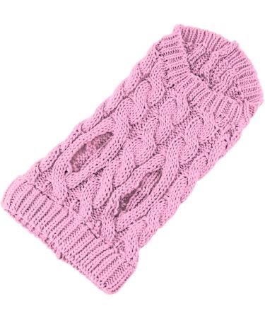 Shop Famkit Pink Pet Dog Roll Collar Sweater - Warm Fashion Knitwear & Outwear for Small Dogs (M-2: 5.5-7.7lb) - Buy Online on GoSupps.com