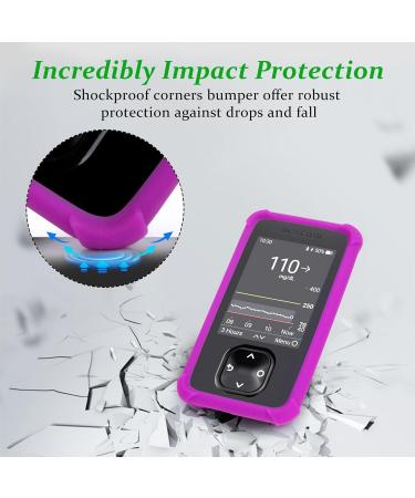 YOUSHARES Dexcom G7 Receiver Case - Shockproof Anti-Scratch Anti-Slip Cover for Dexcom G7 Glucose Monitor (Purple) Purple Case - Buy Online on GoSupps.com