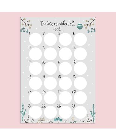 Nastami Scratch-Off Advent Calendar A3 - You Are Wonderful Christmas Countdown Calendar for Festive Fun - Buy Online on GoSupps.com