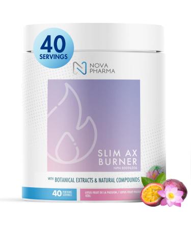 Nova Pharma Pre Workout Powder - Garcinia Cambogia - L Carnitine Supplement - Chromium Supplement - 40 Servings (Lotus & Passion fruit)