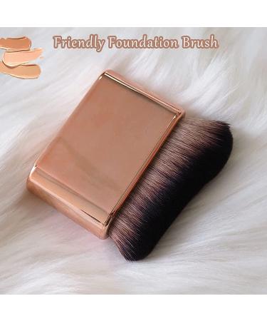 Professional Kabuki Makeup Brush for Flawless Blending - High Density Flat Brush for Powder Cream and Liquid Blush | Ideal for Face Legs Tanning & Concealer - Buy Online on GoSupps.com