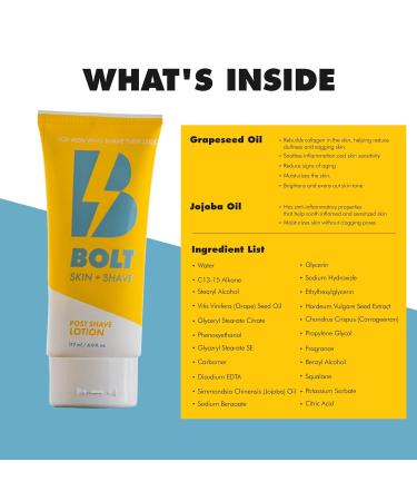 Buy Bolt Post Shave Lotion - Sandalwood & Bergamot - Soothing Moisturizer with Menthol - 6 Fl Oz - International Shipping Available - Buy Online on GoSupps.com