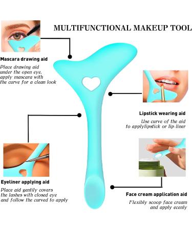 Buy IOSPKKIO Eyeliner Template & Silicone Eye Help - Multi-Function Lipstick & Face Cream Tool - Reusable Beauty Accessory (Blue) - International Shipping Available - Buy Online on GoSupps.com