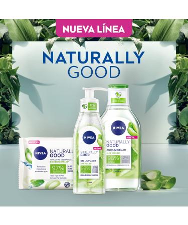 Nivea Naturally Good Micellar Water with Organic Aloe Vera (400 ml) - Facial Cleanser for Makeup Removal & Impurities Natural Hydrating Ingredients - Buy Online on GoSupps.com