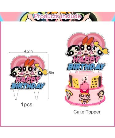 37Pcs Powerpuff Girls Party Cake&Cupcake Toppers for Birthday Party Supplies Boys' Theme Birthday Party Decoration - Buy Online on GoSupps.com