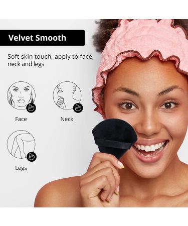 BEAKEY 12pcs Black Powder Puffs Set for Face Makeup - Velour Puffs for Loose Powder & Foundation, Contouring Sponge Beauty Tools - Buy Online on GoSupps.com