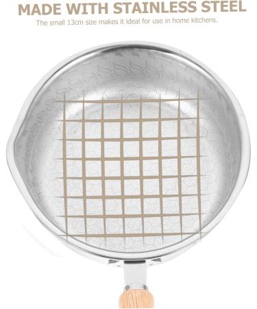 IMIKEYA Stainless Steel Pot Non Stick Fry Pan Griddle Honeycomb Fry Pan Non Stick Honeycomb Frying Pans Small Frying Pan Breakfast Pan Kitchen Pan Wood Egg Cooking Utensils - Buy Online on GoSupps.com