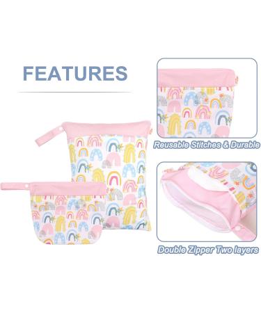 Reusable Maeau Wet Bags - 2 Pack Waterproof Diaper & Gym Organizers | Eco-Friendly Kindergarten & Baby Essentials | 19 Stylish Patterns (20x28cm & 30x40cm) - Buy Online on GoSupps.com