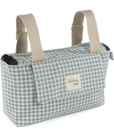 Walking Mum Maternity Stroller Bag - Vichy Green, 31x17x12 cm, Short Handles, Attach to Cart - Buy Online on GoSupps.com