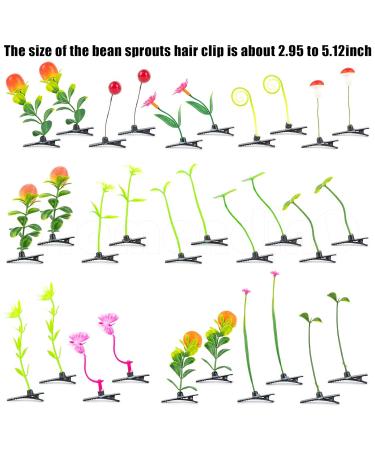 Framendino 30 Pack Bean Sprout Hair Clips - Cute and Funny Flower Plant Hairpins for Women and Girls - Perfect for Home Parties and Everyday Wear - Buy Online on GoSupps.com