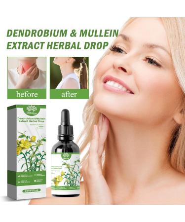 Mullein Leaf Extract For Lungs Clearbreath Dendrobium & Mullein Extract Mullein Drops Lung Cleanse Powerful Lung Support Cleanse Respiratory Herbal Body Care Essence Clear Breath (30ml *2) - Buy Online on GoSupps.com