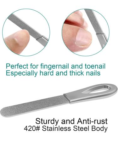 VOGARB Nail Files for Natural Nails 3.6'' Double Sided 180 Diamond Grits Emery Boards with Glass Nail Filer - Easy Grinding for Hard/Thick Nails - Salon Quality - 1 Pack-SF02 - Buy Online on GoSupps.com