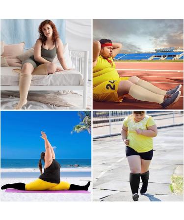 Buy Oversized Compression Stockings - Extra Large Graded Calf Support Socks for Travel Pregnancy & Nurses (3XL 4XL) - Buy Online on GoSupps.com