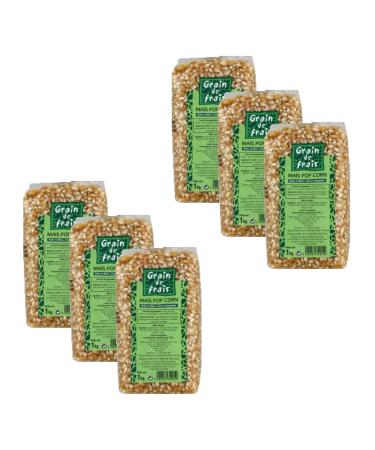 Lot 6x Popcorn Corn France - Grain de Frais - 1kg pack